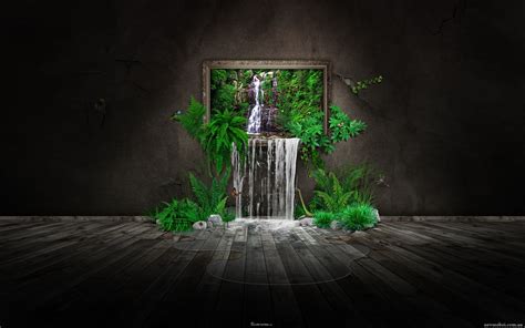 Green leafed plant artwork, digital art, CGI, landscape, green HD wallpaper | Wallpaper Flare