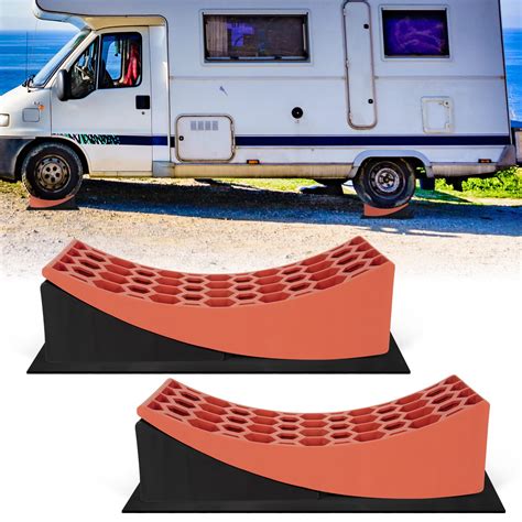 WELLUCK RV Camper Leveler Kit 2 Packs Heavy Duty Curved RV Leveling