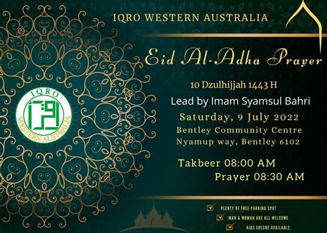 Eid Al Adha 2022 – IQRO Western Australian – AussieMuslims.NET