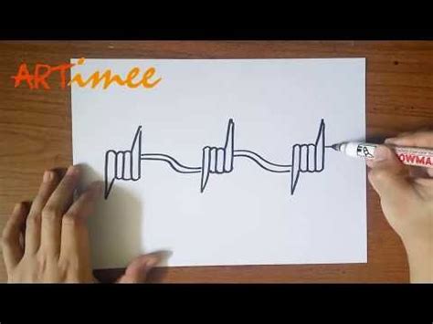 How To Draw Barbed Wire YouTube Barbed Wire Drawing Barbed Wire