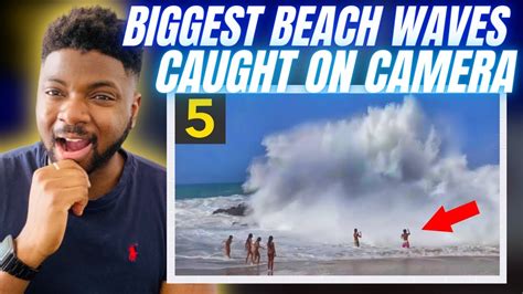 BRIT Reacts To THE BIGGEST BEACH WAVES CAUGHT ON CAMERA YouTube