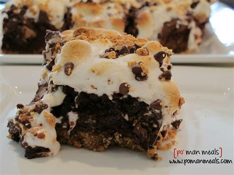 po' man meals - s’mores brownies