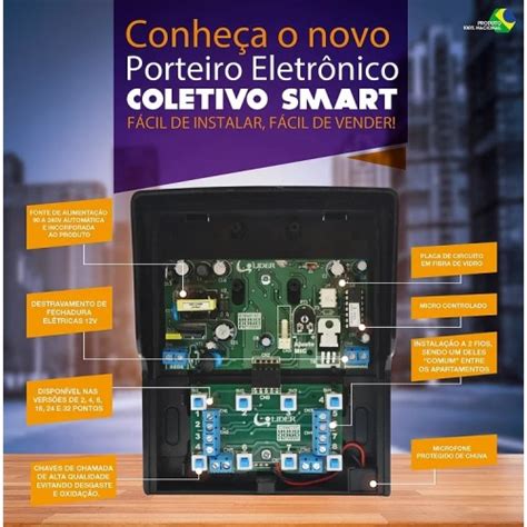 Porteiro Coletivo Smart 16 Pontos Lider