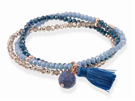 Armband ZEN Blau In Silber Rose Vergoldet Marina Garcia