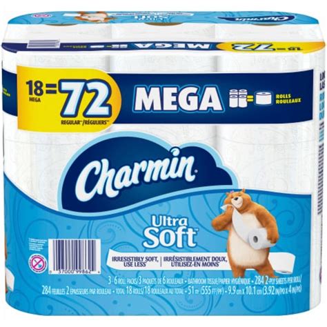 Charmin Ultra Soft Mega Roll Bath Tissue 18 Rolls Kroger