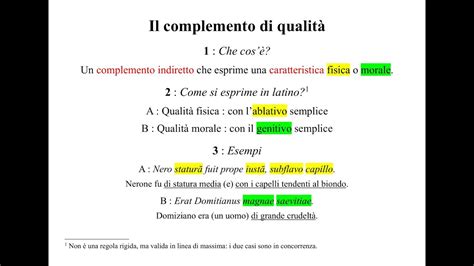 Il complemento di qualità in latino Pillole di Latino YouTube