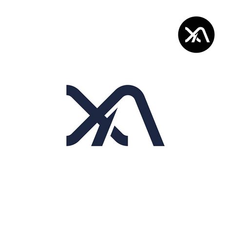 letter xa monogram logo design  vector art  vecteezy