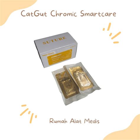 Jual Eceran Cat Gut Chromic 2 0 3 0 4 0 Dengan Jarum Smartcare Benang