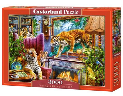 Tigers Coming To Life 3000 Pieces Castorland Puzzle Warehouse