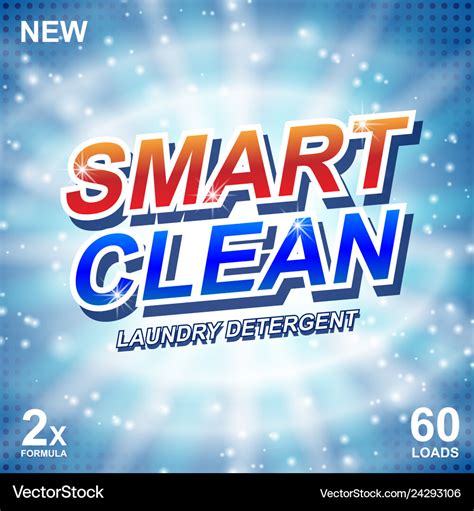 Smart Clean Soap Banner Ads Design Laundry Vector Image