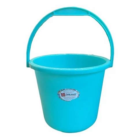 Sky Blue Plastic Bucket For Home With Handle At Rs In Una Id