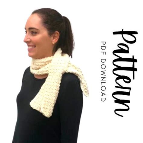 Keyhole Scarf Pattern Crochet Keyhole Scarf Pattern Keyhole - Etsy