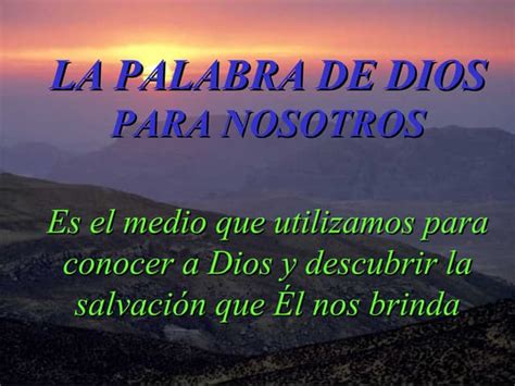 La Biblia, la palabra de Dios