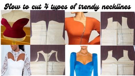 How To Cut Four Types Of Trendy Necklines Youtube