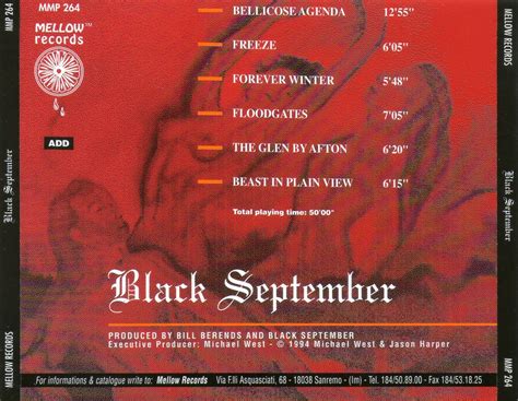 Black September | BLACK SEPTEMBER | Mellow label productions