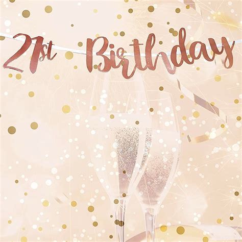 Rose Gold 21st Birthday Decorations 21st Birthday Party Etsy