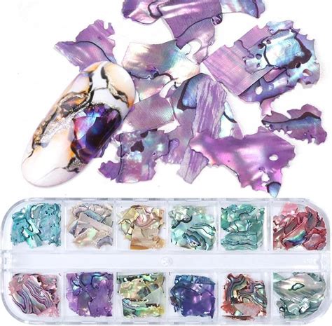 Amazon Abalone Seashell Nail Art Slices Holographic D Mermaid