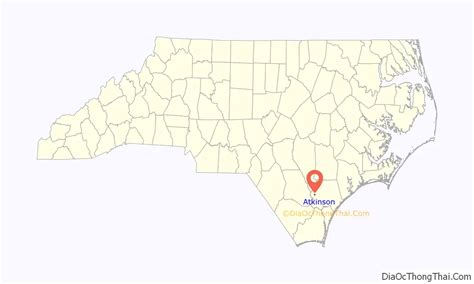 Map of Atkinson town, North Carolina