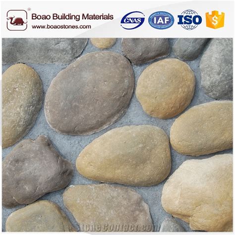 Faux River Rock Cobble And Pebble Stone For Waterfall Garden Stone Wall