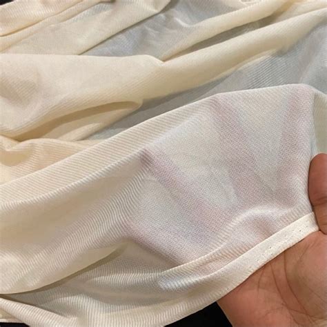Vải Thun Lót Nude Trơn Khổ m Co Giãn Chiều Mềm Mát Mỏng Thưa Có Độ Rũ Làm Lót