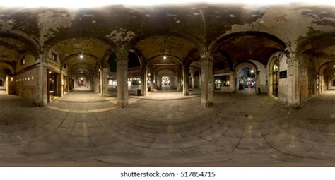 360 Degrees Spherical Night View Porticos Stock Photo 517854715 ...