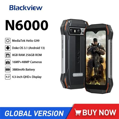 Blackview Tel Fono Inteligente N6000 M Vil 4G Resistente Octa Core 8GB