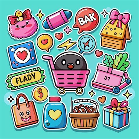 kawaii style shopping images    freepik