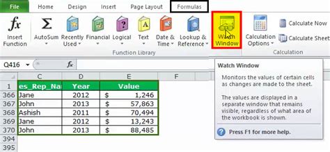 Watch Window In Excel Examples How To Use