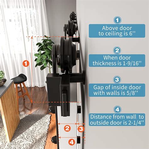 Buy Zekoo Ft Barn Door Hardware Kit For Cabinet Closet Sliding Door