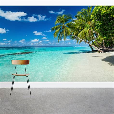 Wallums Wall Decor Tropical Beach 8 X 144 3 Piece Wall Mural Wayfair