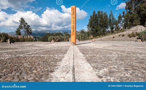 Equator Line Monument Ecuador Stock Photo Image Of Ecuadorian