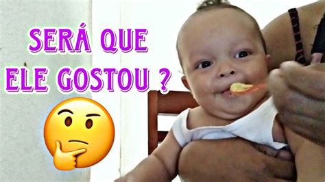 PRIMEIRA VEZ DO MEU BEBÊ DE 5 MESES COMENDO PAPINHA DE ABACATE YouTube