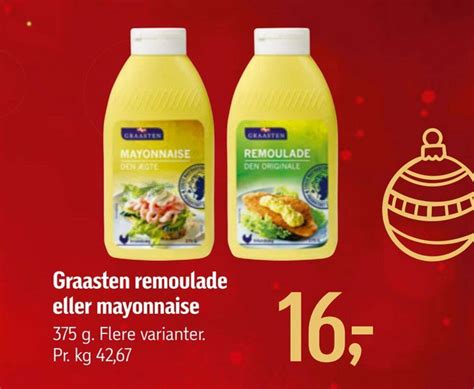 Graasten remoulade eller mayonnaise tilbud hos Føtex