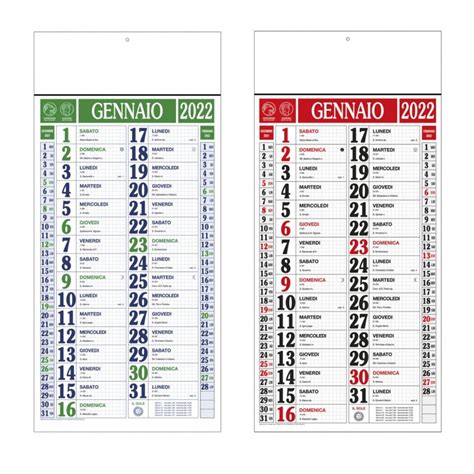 Calendario Olandese Maxi Quadrettato