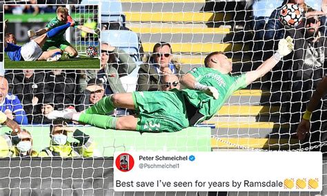 Arsenal Goalkeeper Aaron Ramsdale Produces An Outstanding Save To Keep