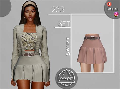 The Sims Resource Set Pleated Skirt