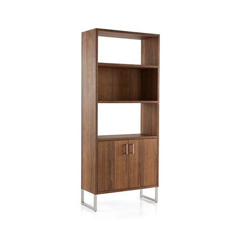 Walnut Storage Bookcase - Paragon Furniture