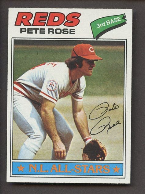 1977 Topps 450 Pete Rose Cincinnati Reds Baseballcards Baseball