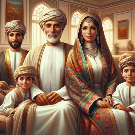 Sultan Haitham bin Tariq & Family in Traditional Omani Attire | AI Art ...