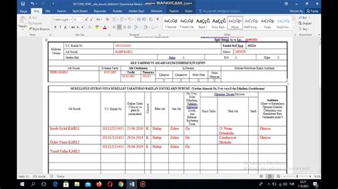 Aile Durum Bildirim Formu Nas L D Zenlenir Youtube