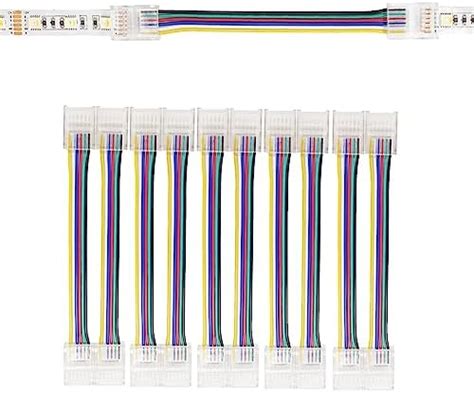 6 Polig RGB CCT 12MM LED Streifen Verbindungskabel Set Transparente