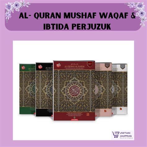 Al Quran Mushaf Waqaf Ibtida Perjuzuk Saiz B5 Shopee Malaysia