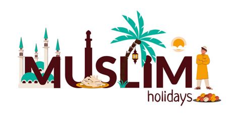 Muslim holidays nocturnal composition Royalty Free Vector