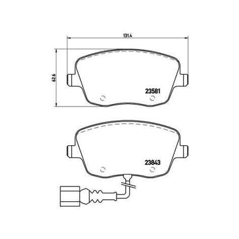 Brembo Bremsbelagsatz Scheibenbremse Passend F R Audi Seat Skoda Vw P