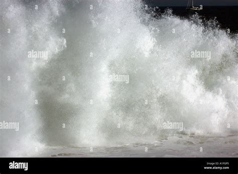 Exploding White Water Wave Stock Photo Alamy