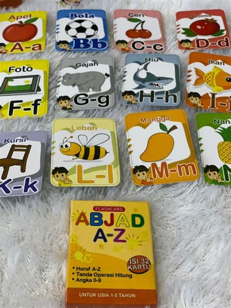 flashcard edukasi anak mengenal abjad   lazada indonesia