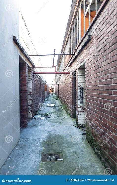 Abandoned warehouse stock photo. Image of obsolete, warehouse - 163828954