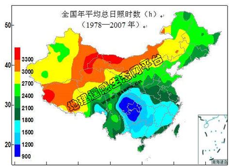 全国多年日照时数空间分布数据 地理遥感生态网