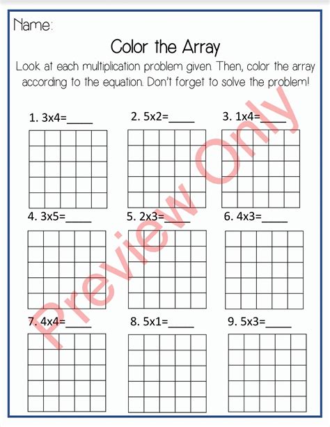 Multiplication Arrays Worksheets Engaging Practice For Math Mastery