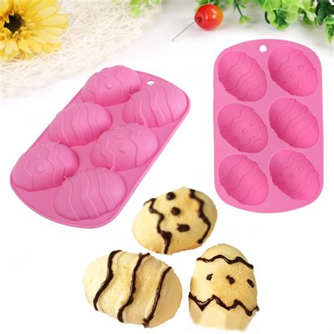 6 Cavity Easter Egg Shape Silicone Mold Chocolate Cookie Cake Soap Baking Mould Walmart Canada